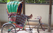 Cycliste au repos